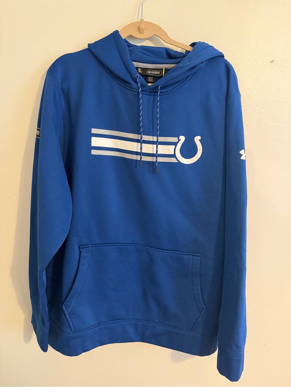 Under Armour Royal Blue Indianapolis Colts Pullover Hoodie - Size XL